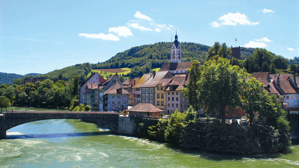 Blick auf Laufenburg (Schweiz).