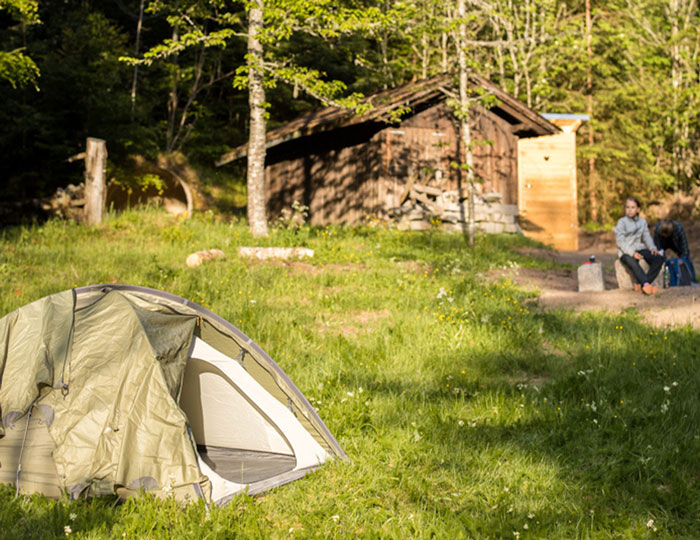 Camp im Wald