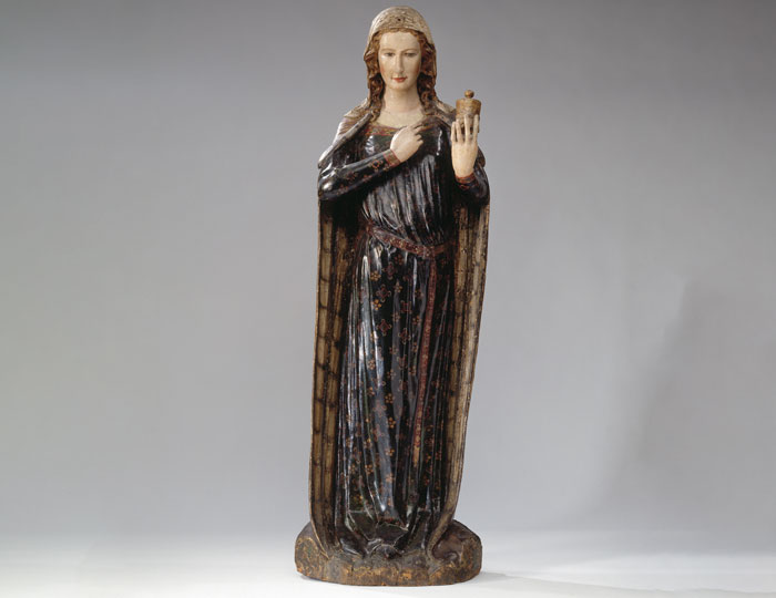 Statuete der Hl. Maria Magdalena aus Freiburg oder Straßburg, um 1250