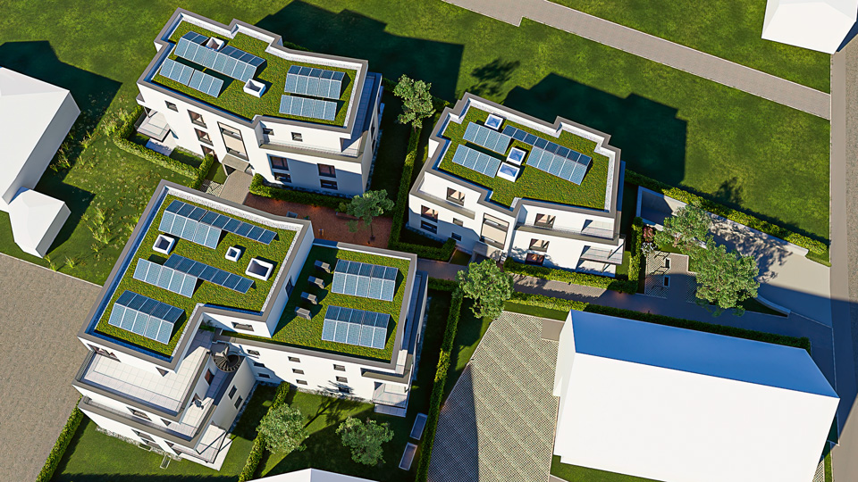 Drei auf einen Streich: Von 20 Eigentumswohnungen sind vor dem Baustart knapp die Hälfte verkauft .