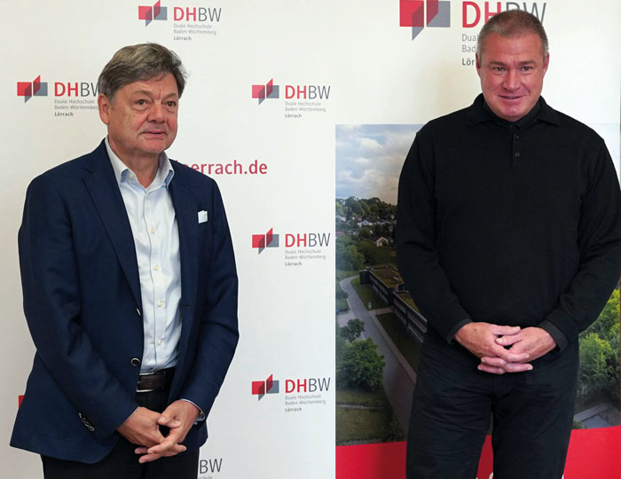 DHBW-Rektor Theodor Sproll (l.) und BDA-Kreisvorsitzender Frank Hovenbitzer