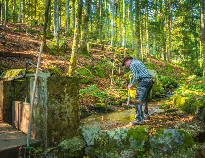 Heidenwuhr im Hotzenwald mit Wuhrenaufseher