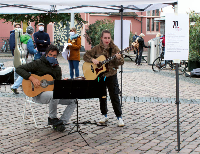 Demonstration der Musikschule in Freiburg