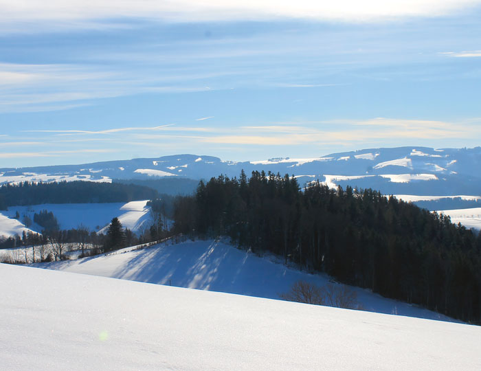 Panorama Aussicht im Schnee