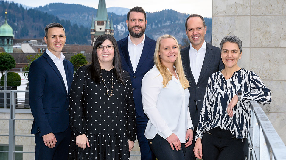 Gruppenfoto: Thorsten Sillmann, Verena Bischoff, Nicolai Gerig, Rebecca Wollermann, Markus Hildmann und Maria Denda