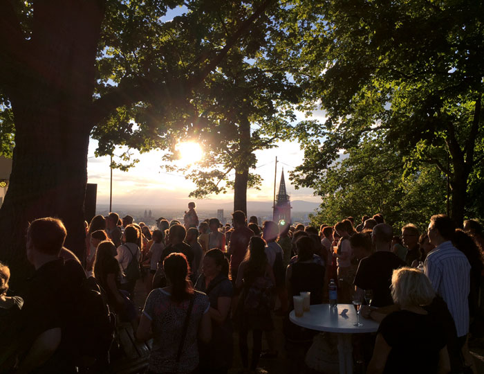 Schlossbergfest mit Sonnenuntergang