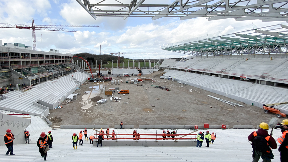 Fußballstadion Neubau