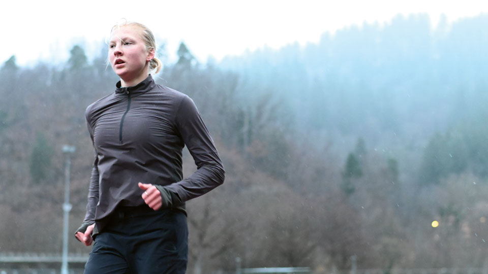 Jolanda Kallabis beim Training