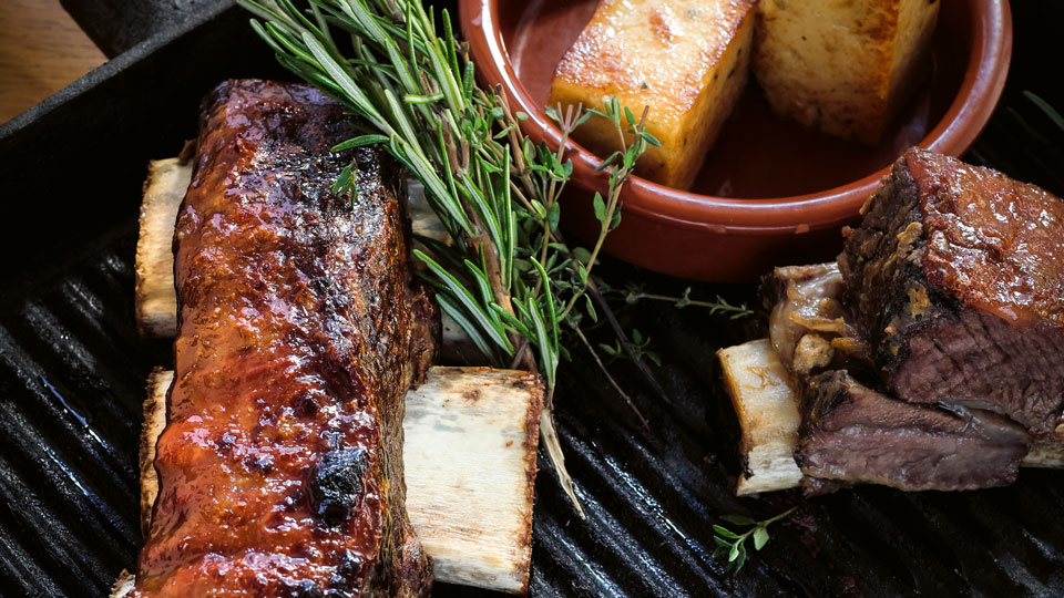 Brisket vom Galloway-Rind mit Farina-Bona-­Polenta