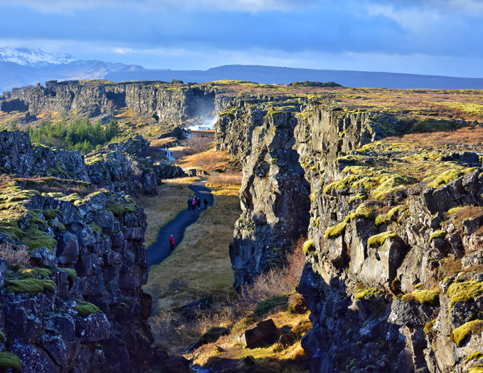  Wasserfall im Þingvellir-Nationalpark